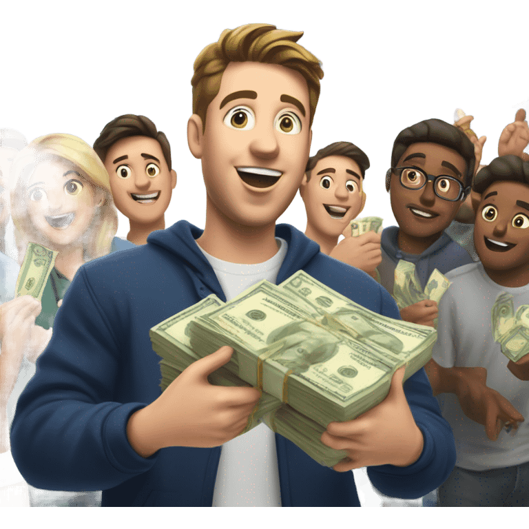 MrBeast giving out $5 billion emoji