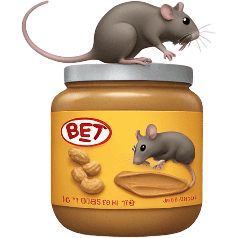 Rat twerking on a jar of peanut butter  emoji