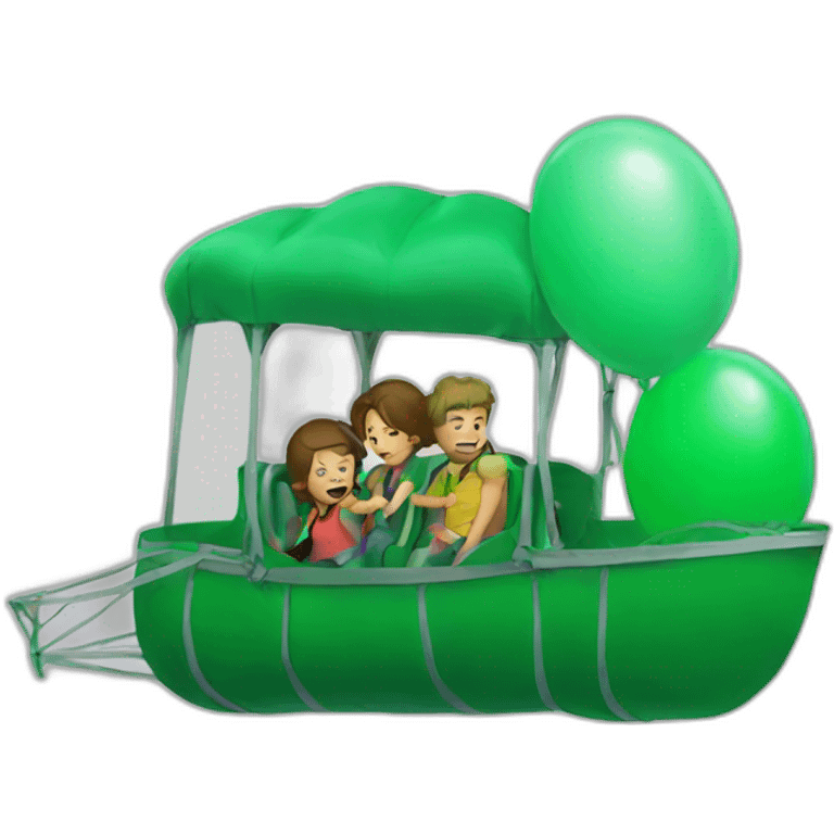 green balloon ride emoji