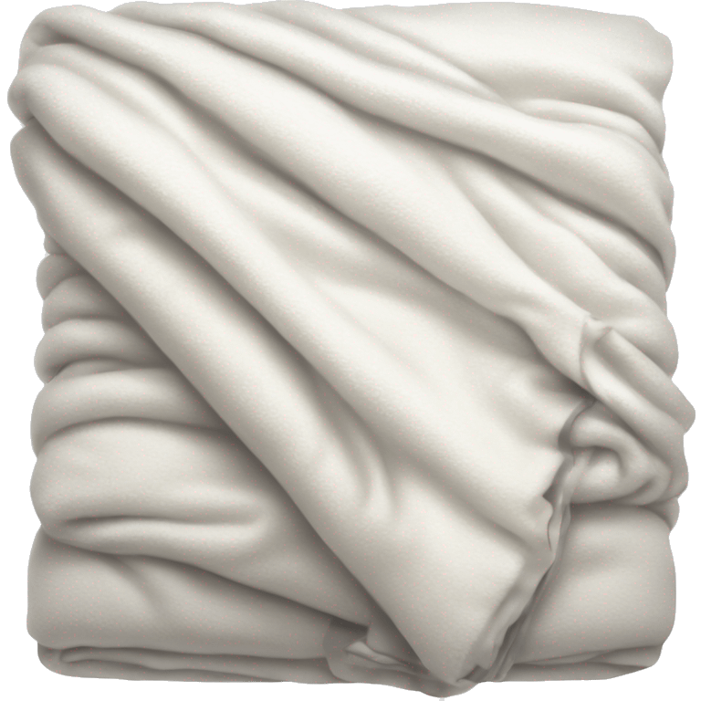 White cozy Folded winter blanket  emoji