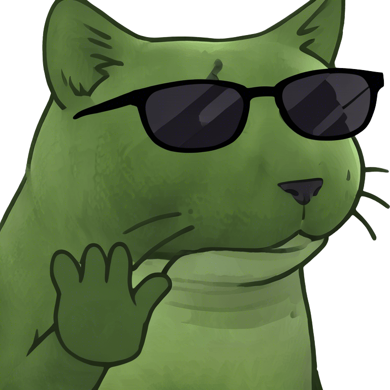 Cat with sunglasses emoji