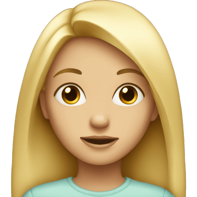 face of a girl with blond h emoji