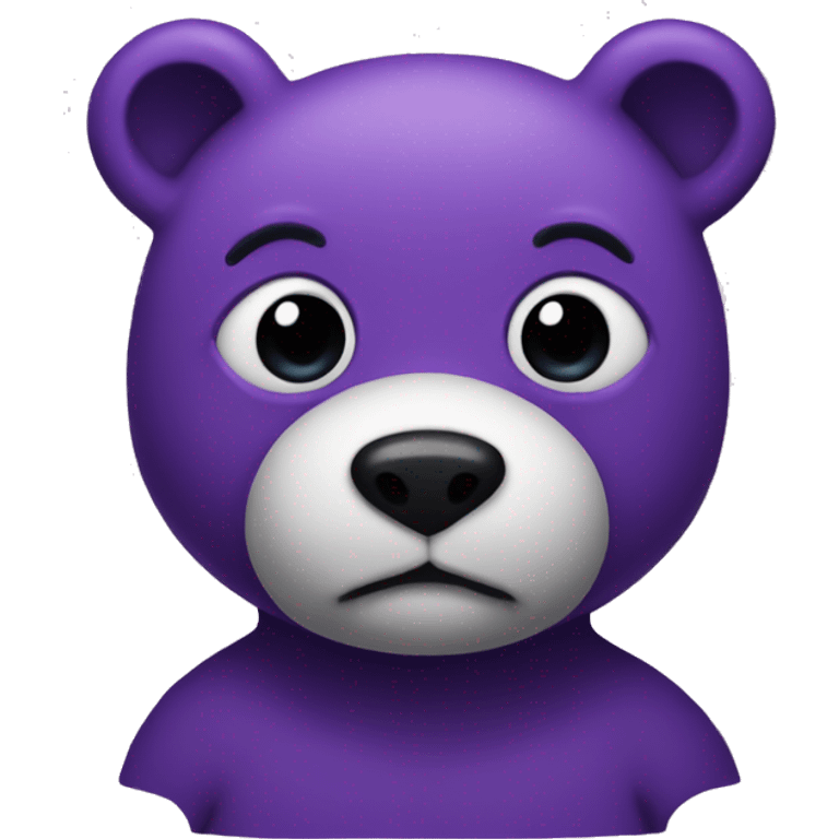 A tiny purple bear from pretty Blood emoji