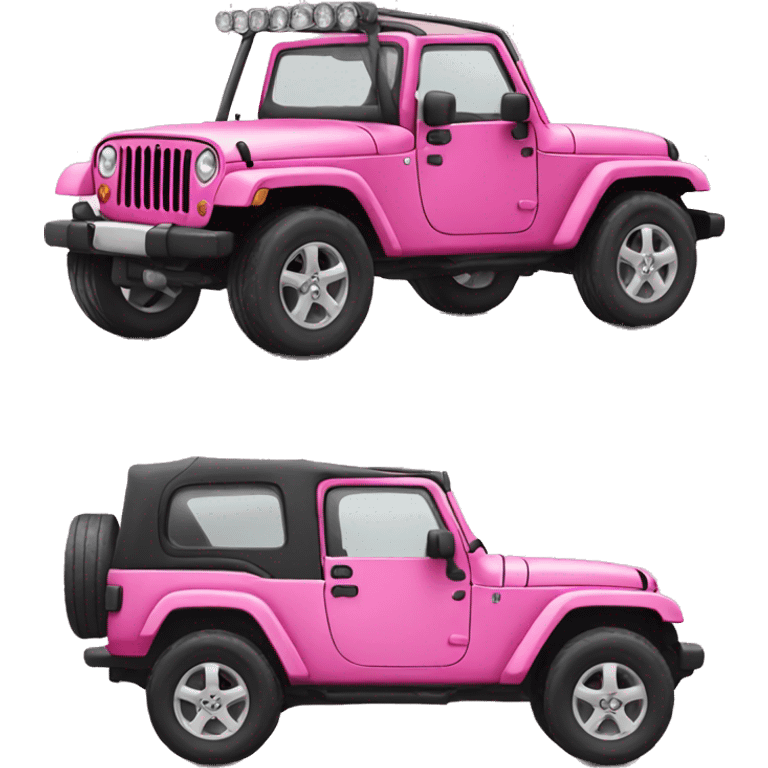 pink jeep emoji