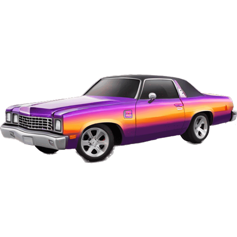 Low rider car by the sunset  emoji