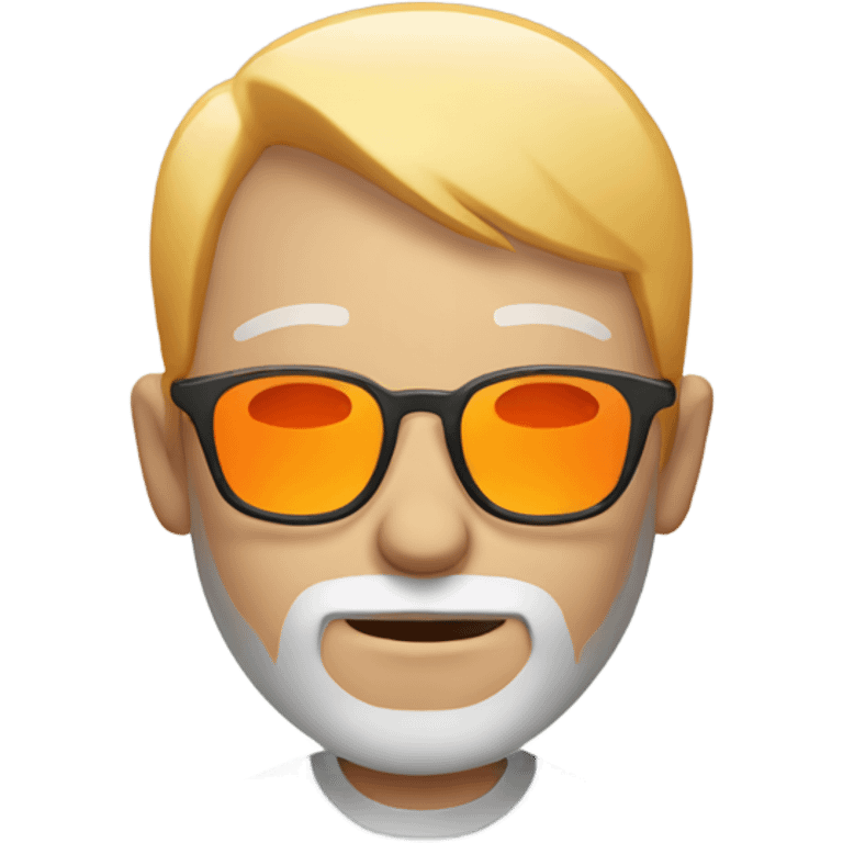 man with orange beard and short blond hair as he praying with orange glasses  emoji