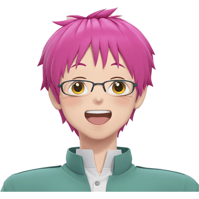 smiling boy in pink uniform emoji