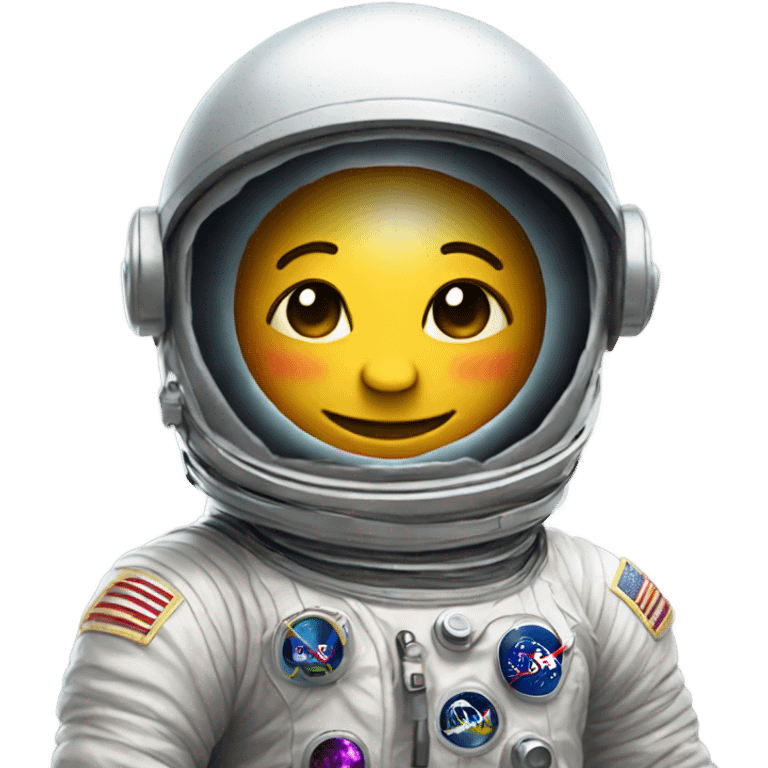 Astronaut with a disco ball for a helmet emoji