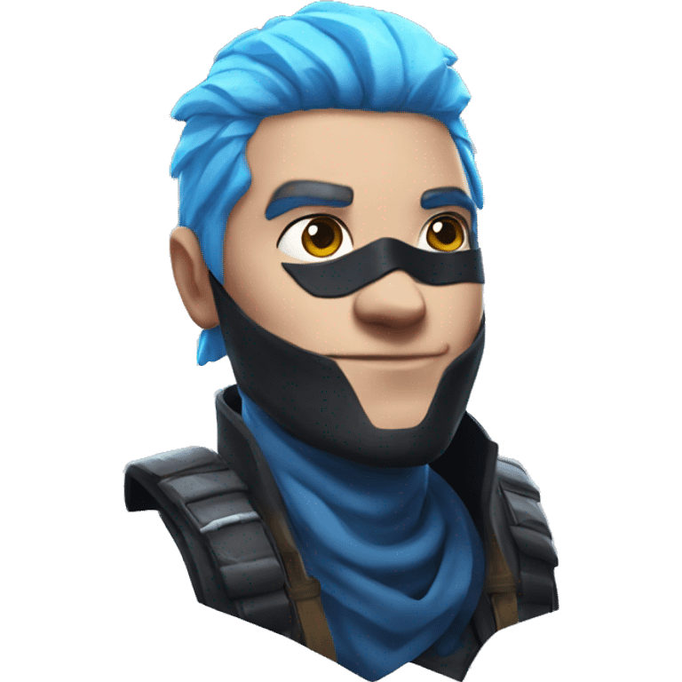 ninja (the Fortnite streamer) with blue hair emoji