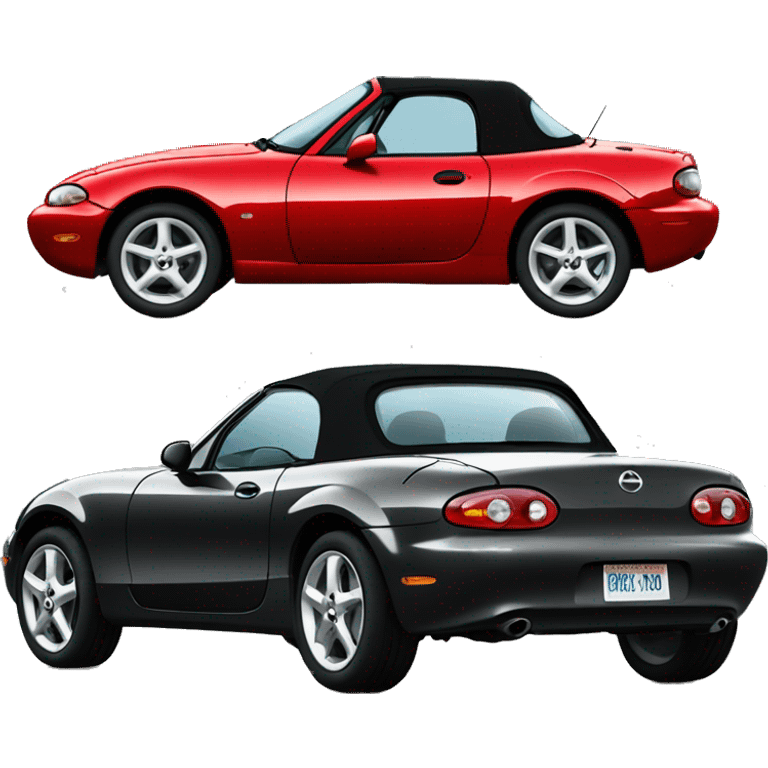 NB 1999 red Mazda Miata convertible with black top  emoji