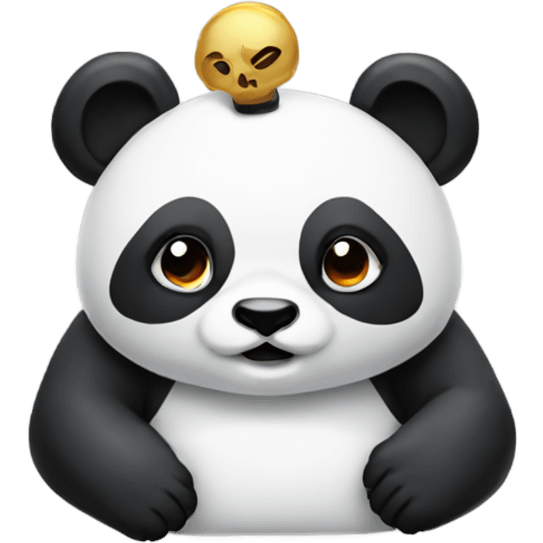 panda with siren on head emoji