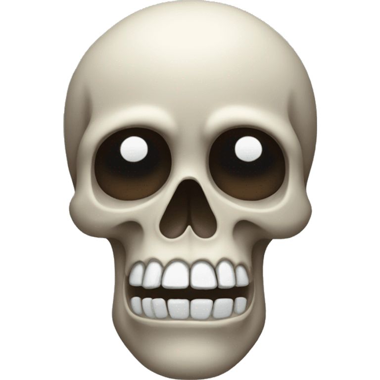 Extremely worried skull emoji