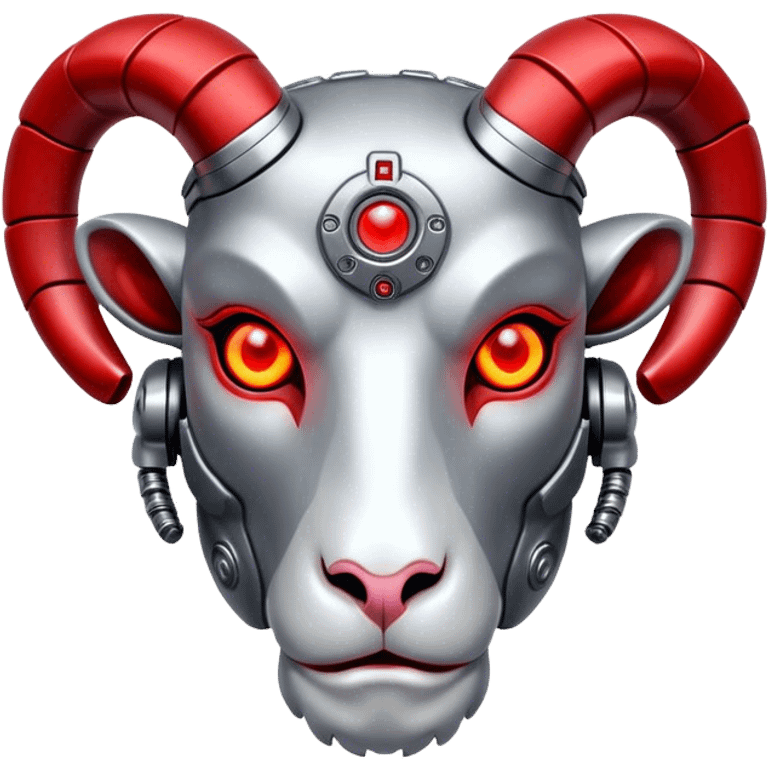 A terminator style Ram  king emoji