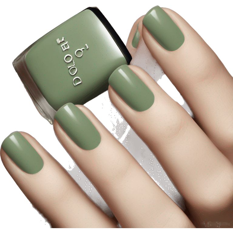 Dior nail polish sage Green  emoji