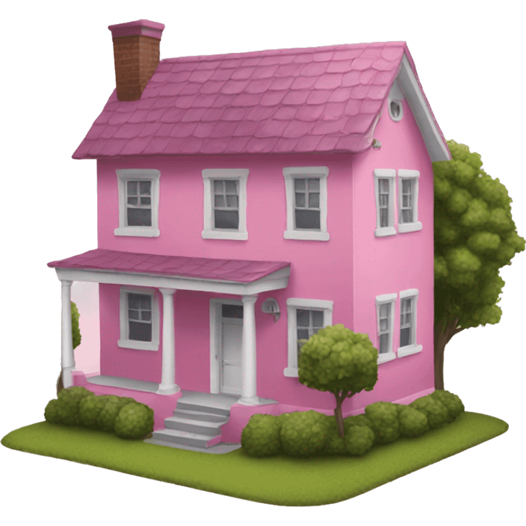 Pink house  emoji