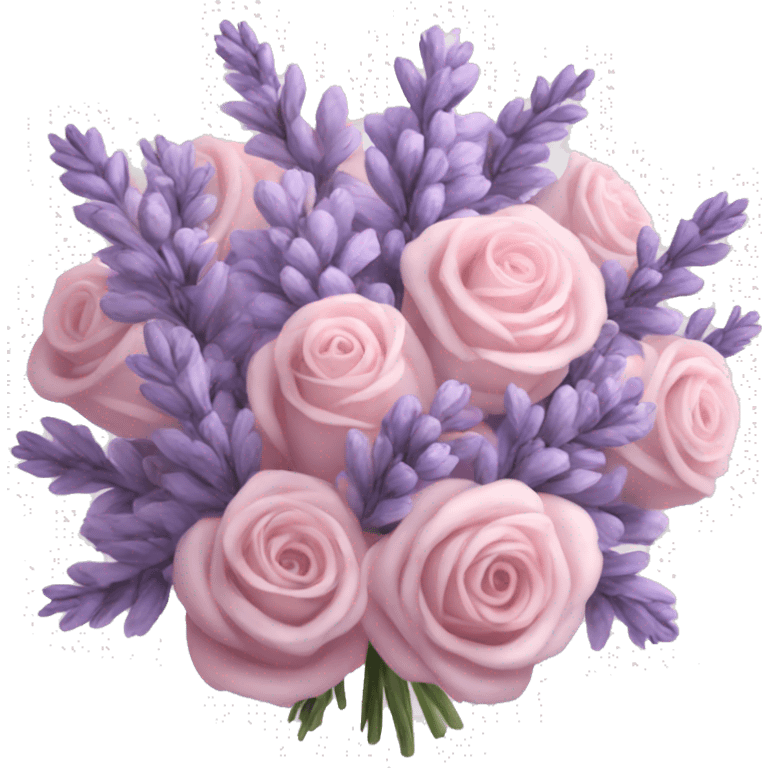 pastel pink lavender bouquet realistic emoji