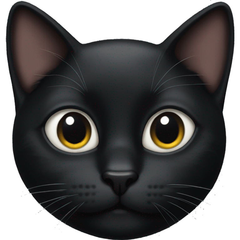 high definition black cat named tony emoji