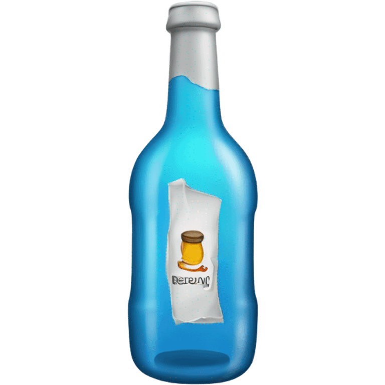 Alcohol bottle in the freezer emoji