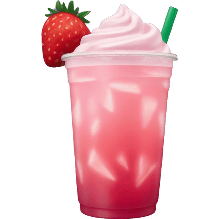 Starbucks strawberry açaí lemonade refresher emoji