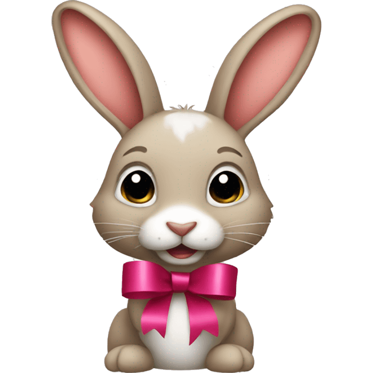 rabbit with ribbon  emoji