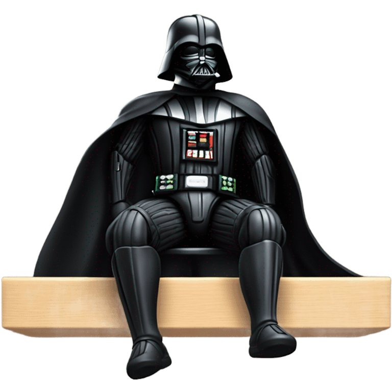 Darth Vader swinging legs on a shelf  emoji