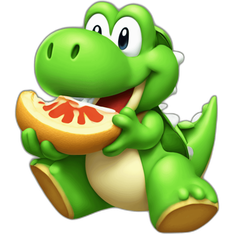 yoshi eating mario emoji