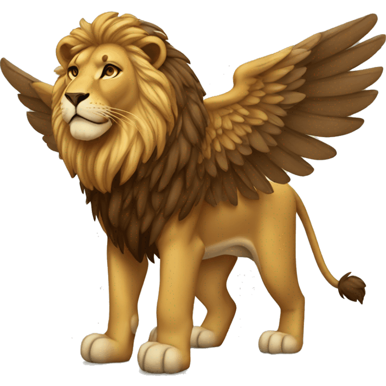 A lion with a wings painting  emoji