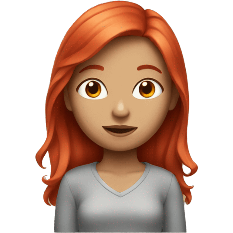 Girl with red hair emoji