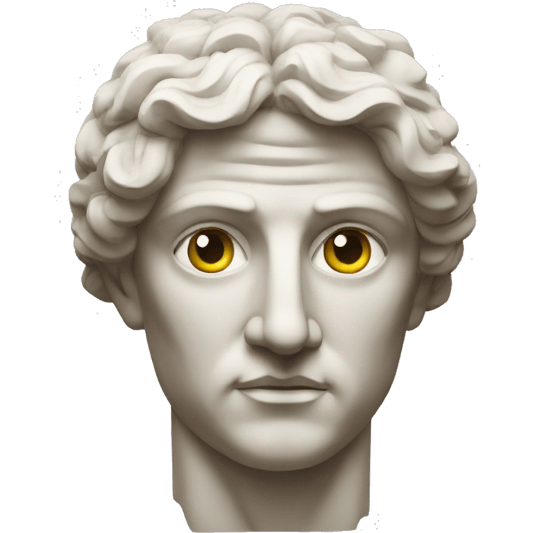 Greek statue with muscles and human eyes emoji