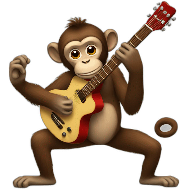 a monkey playing guitar emoji