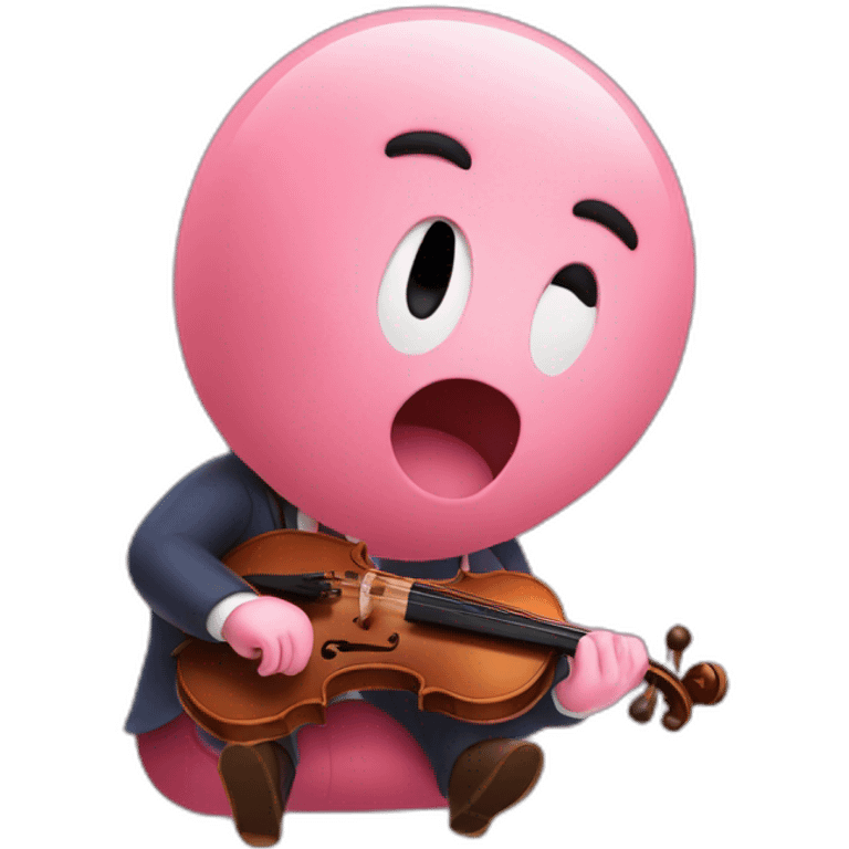 kirby playing violin emoji