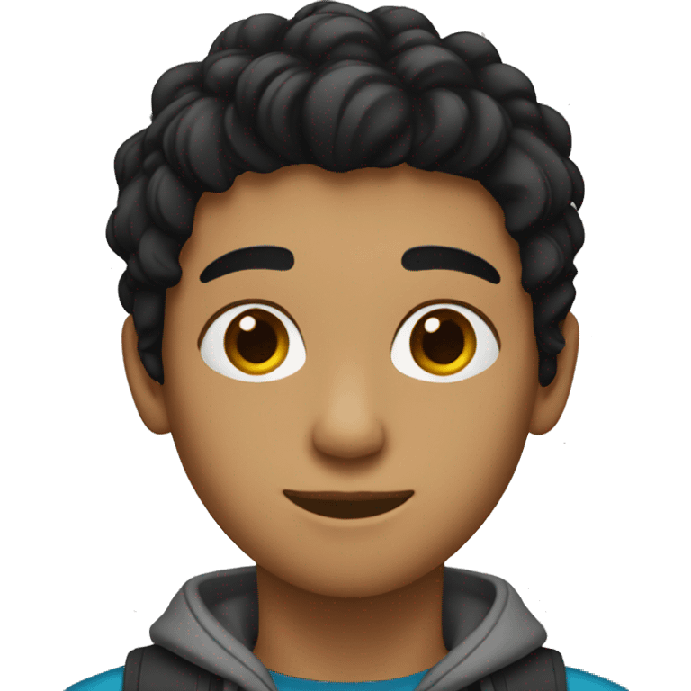  Teen, male, black hair,  emoji