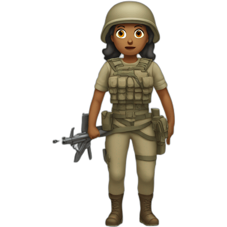 craying Woman going to war emoji