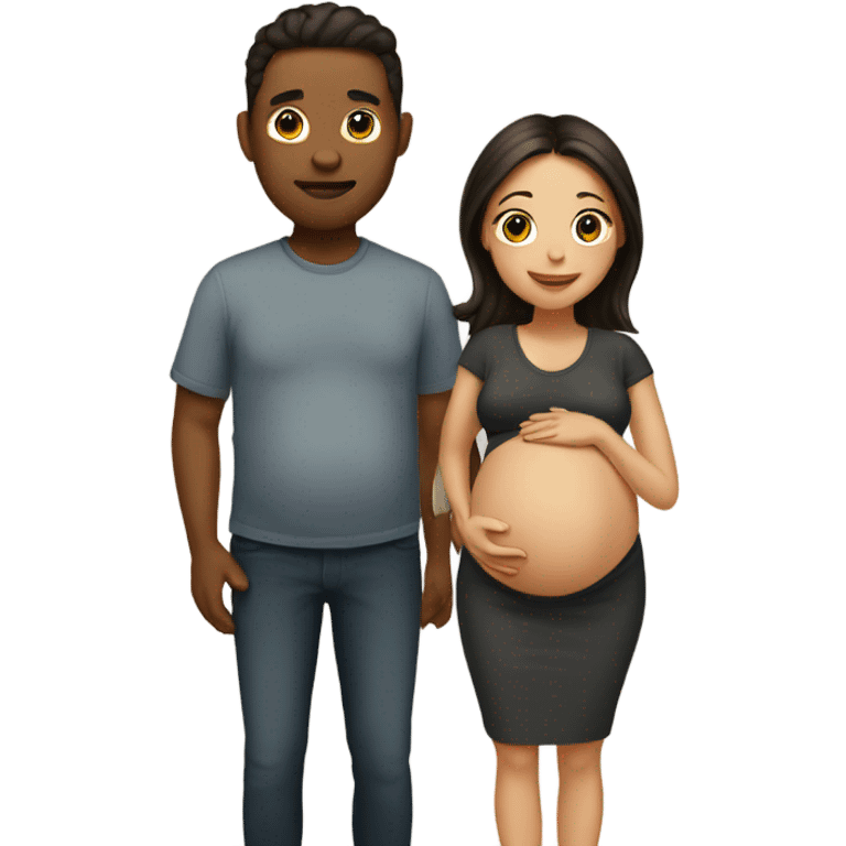 a pregnant couple  emoji