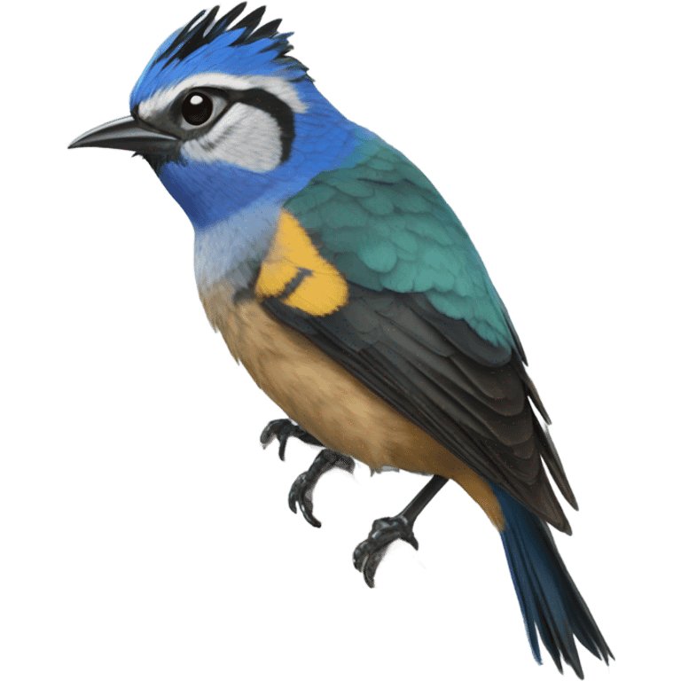 Blue-bearded helmetcrest emoji