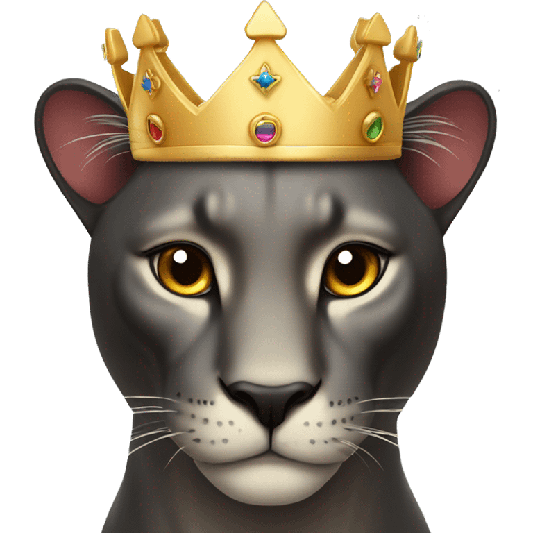 An arabic panther with stars in his eyes and a crown  emoji