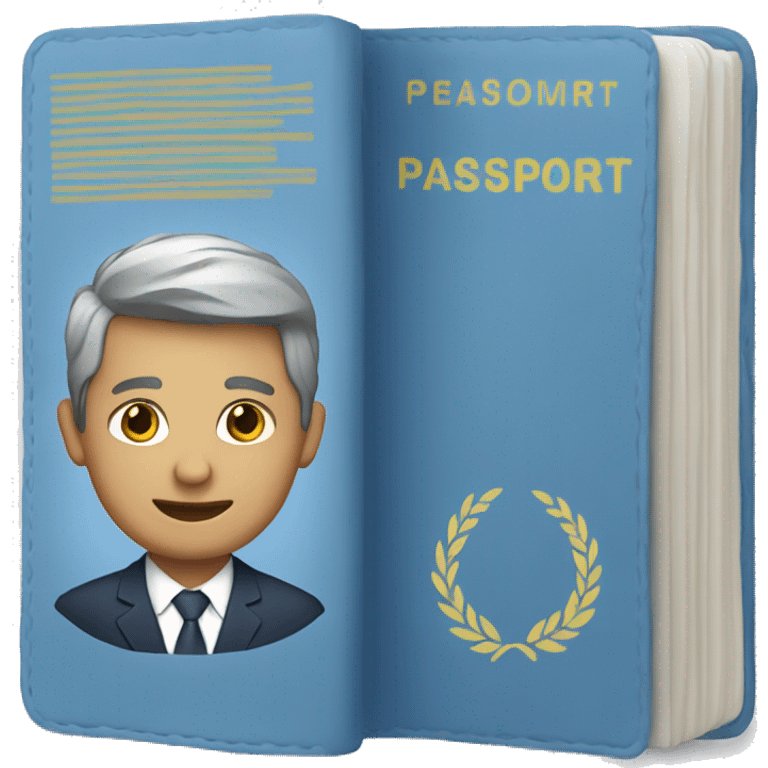 blue passport emoji