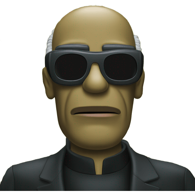 Homer Simpson as Morpheus from the Matrix emoji