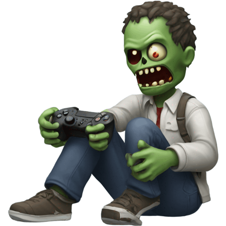 Zombie playing PlayStation  emoji