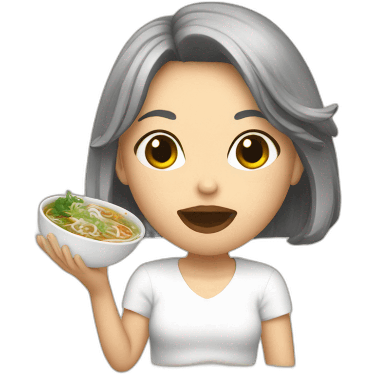 Brandie eating pho emoji