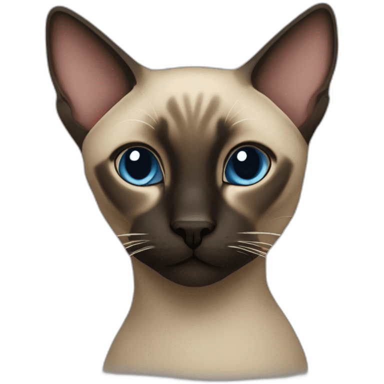 darker siamese cat with rounded head emoji