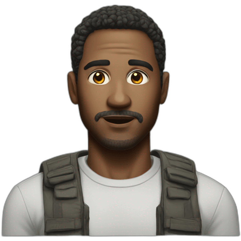 Hyper realistic man from raid emoji