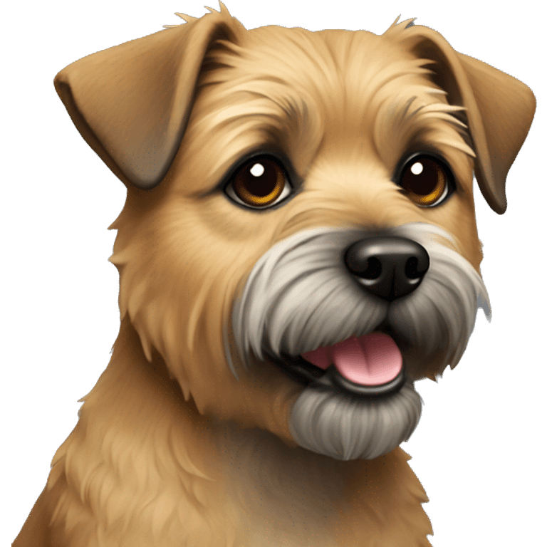 Old border terrier with light hair emoji