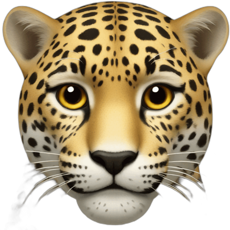 A TOK emoji of a jaguar, white background emoji