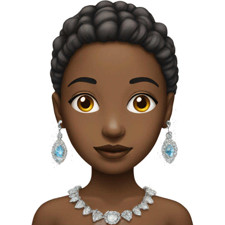 portrait of a girl with jewelry emoji