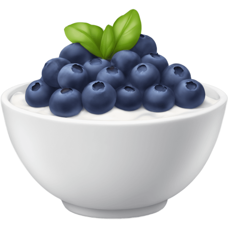 yogurt bowl with blueberries emoji