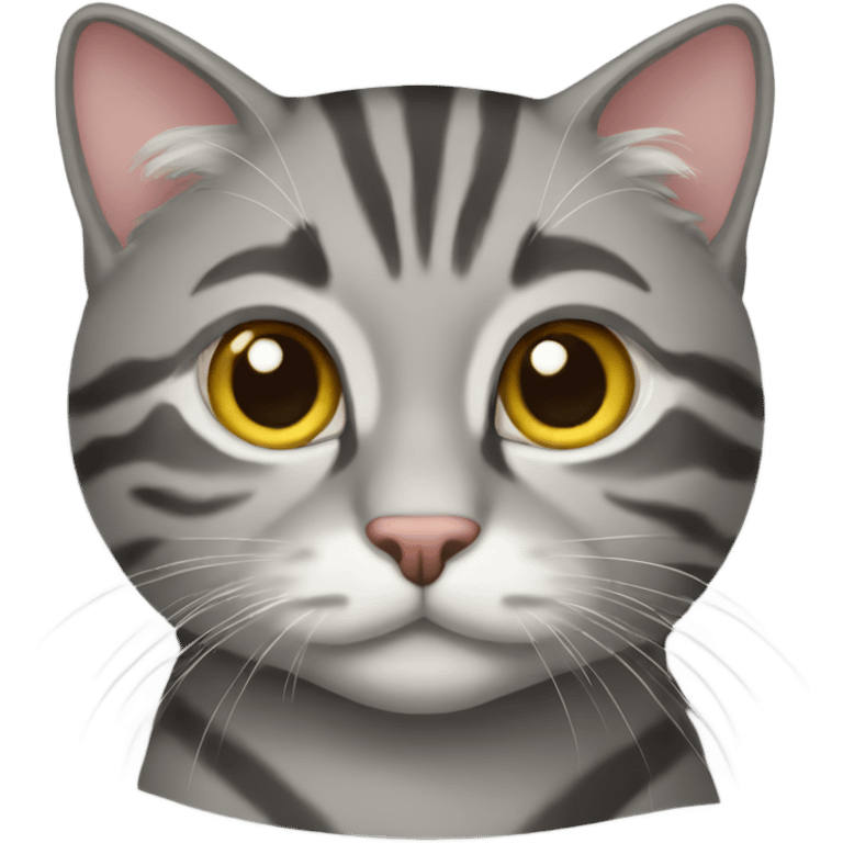 Grey tabby cat emoji