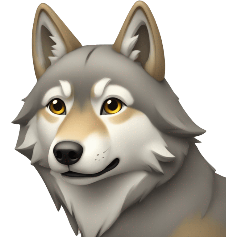 Cute northeastern Wolf  emoji