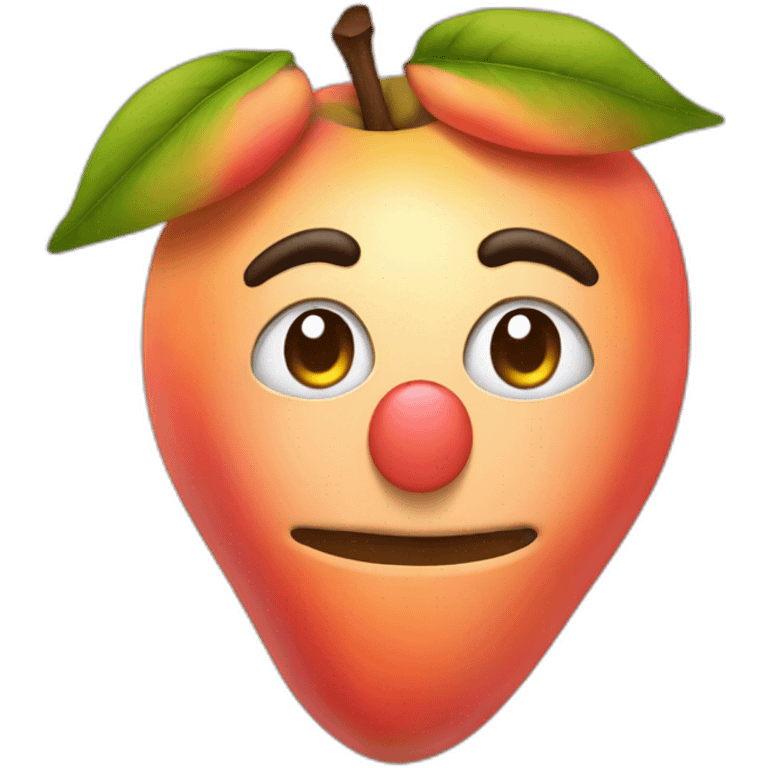 Peach sweat emoji