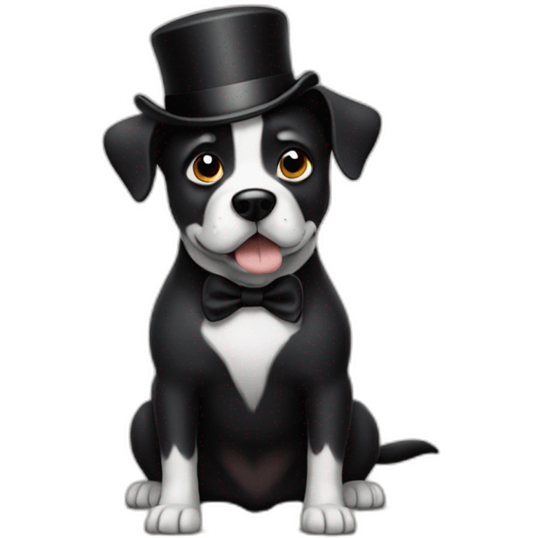 a dog like charles chaplin emoji